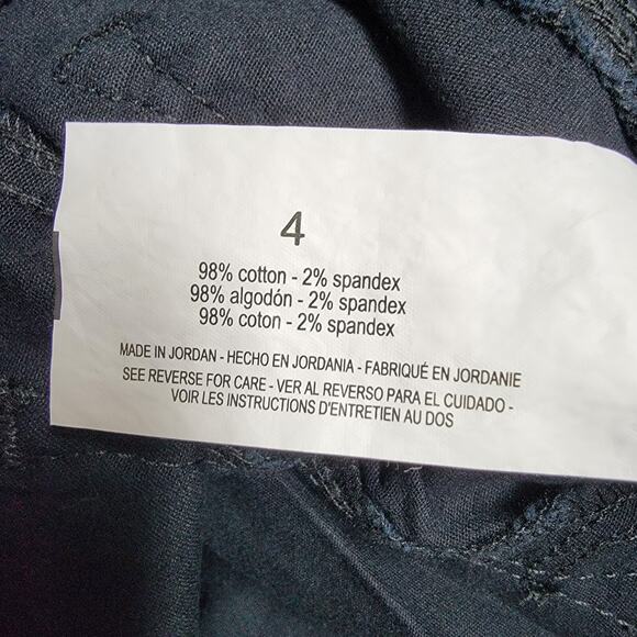 Nine West Heidi Pull-On Crop Jeans Pants Black Women's Size 4 - Picture 5 of 8